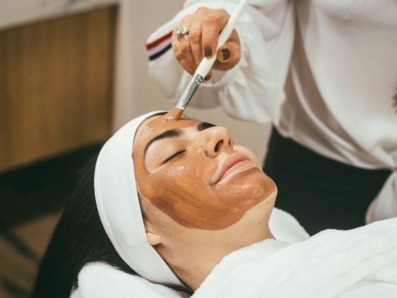 A client receiving an aesthetic skin treatment at a med spa
